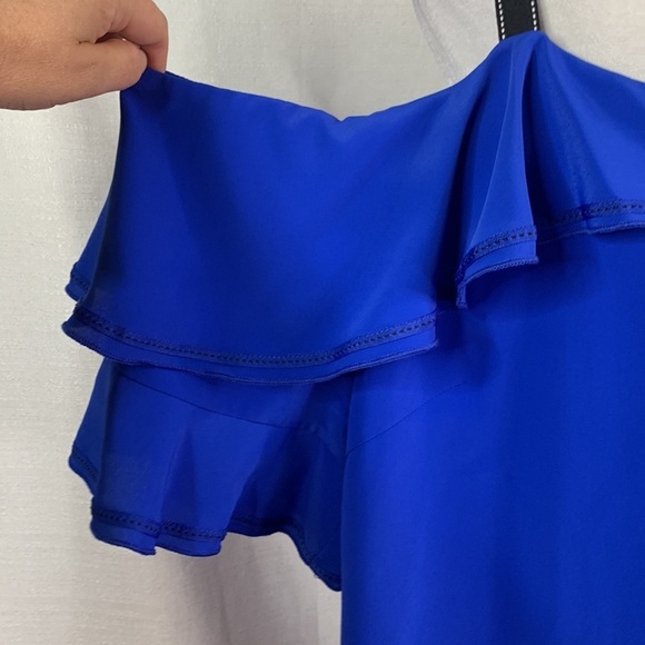 Gibson Latimer Blue Cold Shoulder Top- NWT - Picture 5 of 14